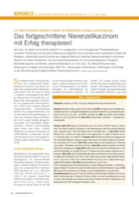 Spectrum-Urologie Das fortgeschrittene Nierenzellkarzinom Spectrum-Urologie Das fortgeschrittene Nierenzellkarzinom