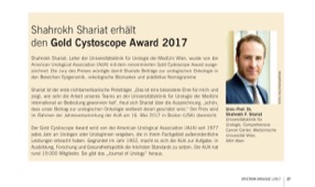 Spectrum-Urologie News Shariat Gold-Cystoscope-Award Spectrum-Urologie News Shariat Gold-Cystoscope-Award