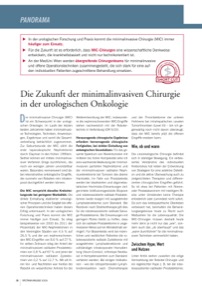 Spectrum-Urologie Zukunft der minimalinvasiven Chirurgie Spectrum-Urologie Zukunft der minimalinvasiven Chirurgie