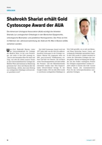 Urologik News Gold-Cystoscope-Award Shahrokh Shariat Urologik News Gold-Cystoscope-Award Shahrokh Shariat